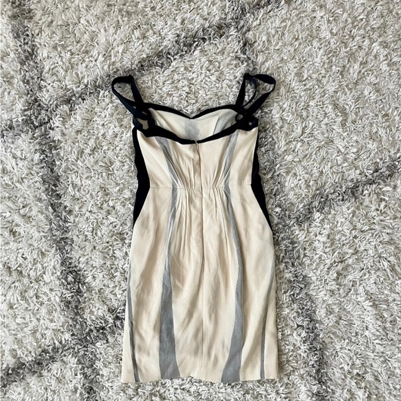 Rag and Bone gauzy stripped cream and black cocktail dress, size 2 - Picture 3 of 3